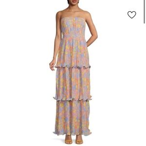 Amur Laine Floral Tiered Gown